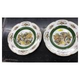 PAIR OF WOOD & SONS IRONSTONE COLLECTOR PLATES