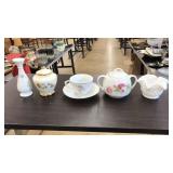LOT OF ASST. PORCELAIN DISHES: TEA CUP, SUGAR, ETC