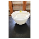 FIREKING MILK GLASS NESTING BOWLS