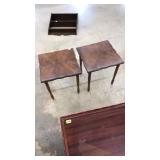 PAIR OF WOOD SIDE TABLES