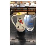 JOHNNIE WALKER RED PITCHER & GILBERTS GLASS