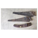 2 HANDSAWS & LEATHER COVER