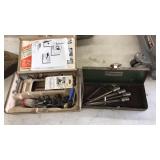 DREMEL & METAL TOOL BOX WITH TOOLS