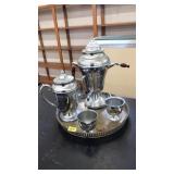 CHROMUIM PLATED PERCULATOR COFFEE SET