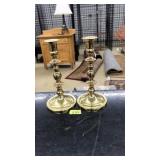 PAIR OF BRASS CANDLESTICKS