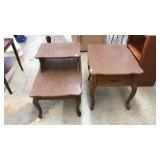 (2) SCALLOP EDGE SIDE TABLES