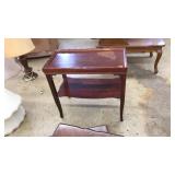 VNTG. MAHOGANY TWO TIER SIDE TABLE