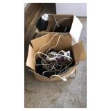 2 BOXES OF ASST. HOUSEHOLD: CORDS, LAMPS, MISC