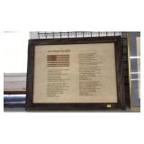 FRAMED ENGRAVED "GOD BLESS THE USA" LYRICS