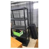 (2) BLACK PLASTIC SHELVING UNITS