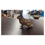 VNTG. CAST IRON RABBIT STILL BANK