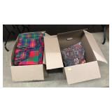2 BOXES OF TABLE CLOTHS AND NAPKINS