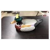 VNTG. CERAMIC MALLARD DUCK PLANTER
