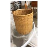 PENNSYLVANIA BASKET CO. OAK WEAVED BASKET W/HANDLE