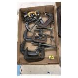 FLAT OF ASST. SMALL C-CLAMPS