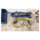 HYDRAULIC FLOOR JACK & JUMPER CABLES