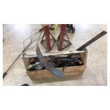WOOD TOOL BOX W/ASST TOOLS