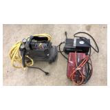 BATTERY CHARGER & 2 AIR COMPRESSORS