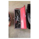 HOMAK METAL TOOL BOX WITH CONTENTS