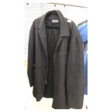 STRUCTURE GRAY WOOL-BLEND MENS COAT, SIZE XL