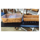 2 LONGABERGER BASKETS: 1 WITH INSERT