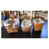 COLLECTION OF SMALL LONGABERGER BASKETS