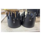 VNTG. CAST IRON DANISH CANDLE HOLDERS