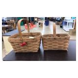 (2) LONGABERGER BASKETS WITH HANDLES