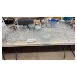 LARGE LOT OF CLEAR GLASS WARE