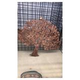 COPPER-TONED METAL TREE WALL ART