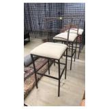 (3) METAL UPHOLSTERED BAR STOOLS