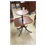 TWO TIER SCALLOP EDGE ACCENT TABLE