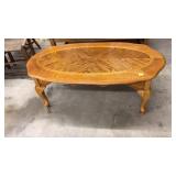 VNTG. OVAL WOOD COFFEE TABLE & END TABLE