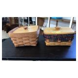 2 LONGABERGER BASKETS WITH LIDS