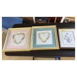 3 PC. FRAMED DRIED FLOWER ART