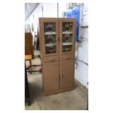 HAND PAINTED WOOD STORAGE CABINET
