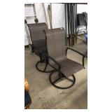 (2) SWIVEL OUTDOOR ROCKING CHAIRS