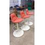 3 RETRO SWIVEL BAR STOOLS