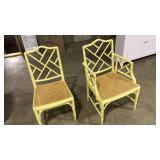 PAIR OF CHIPPENDALE STYLE ARMCHAIRS