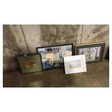 (4) FRAMED ARTWORK