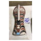 HAND CARVED WOOD AFRICAN MASK