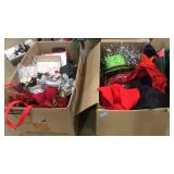 2 BOXES OF HOLIDAY DECOR
