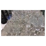 LARGE LOT OF STEM GLASSWARE