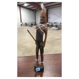 WOOD CARVED AFRICAN FIGURINE
