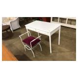 WHITE VANITY WITH VANITY STOOL