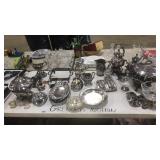 LRG. COLLECTION OF SILVERPLATE SERVING WARE