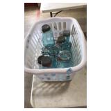 LOT OF ASST. BLUE GLASS MASON JARS