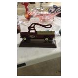 CAST IRON TRUCK NUTCRACKER ON WOOD BASE