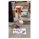 HANDBLOWN GLASS SWIRL VASE