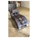 DARK BROWN CHAISE LOUNGE CHAIR